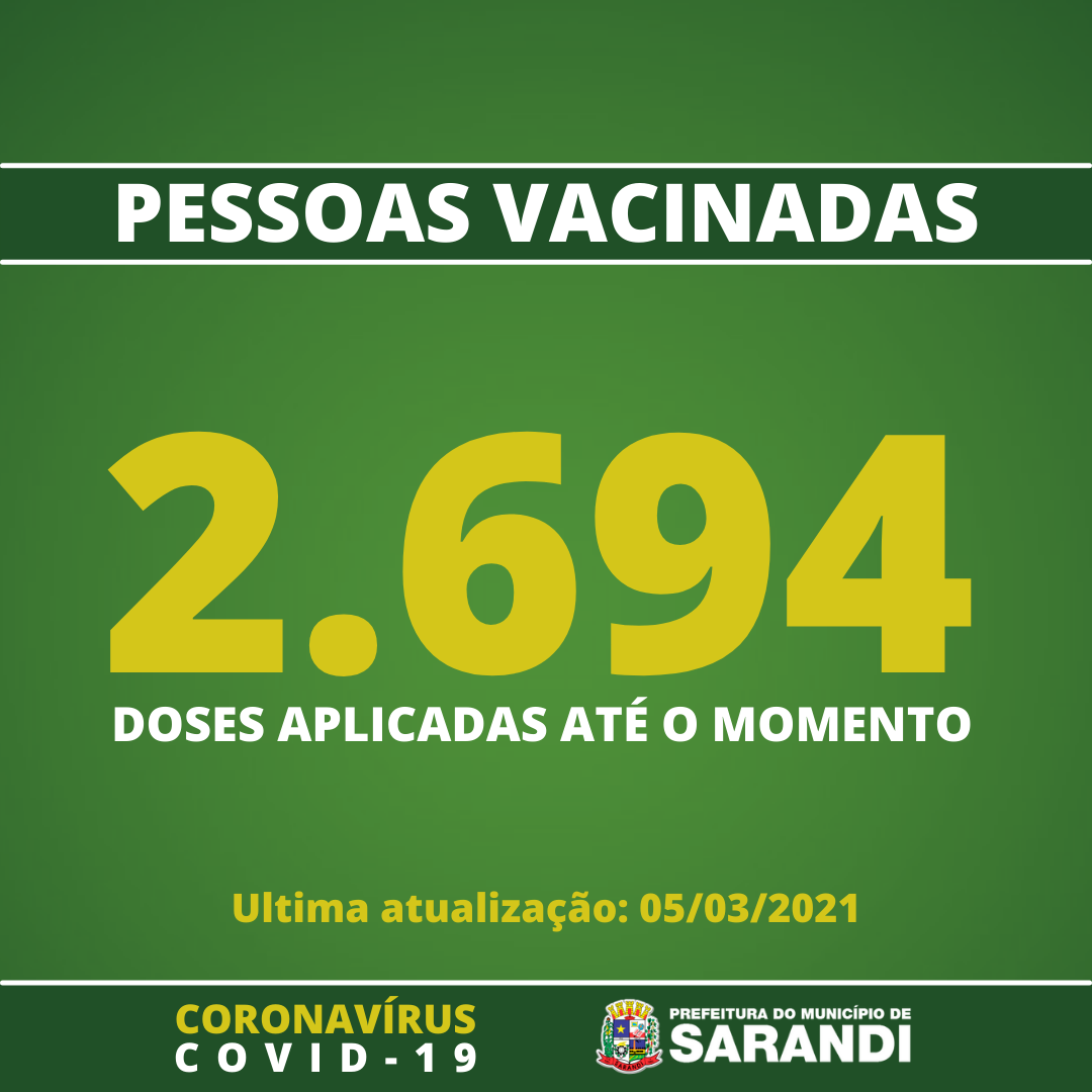 *Vacinômetro de Sarandi - 05/03/2021*